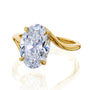 Kobelli Josie Ring in Yellow Gold - semi side angle