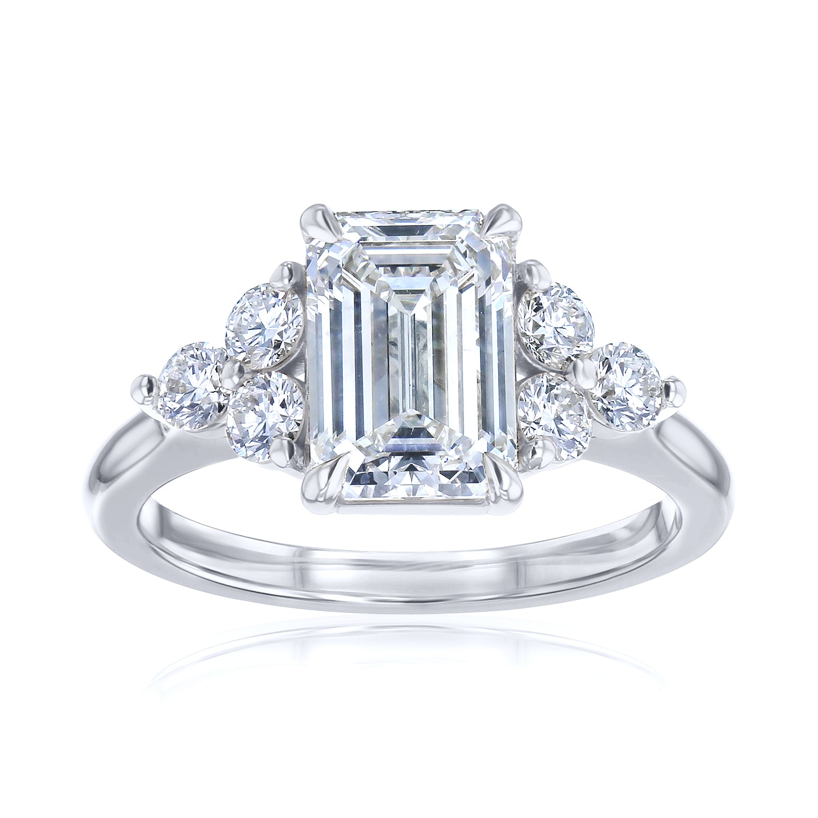 2.5 Carat Lab Grown Diamond Side Cluster Enya Ring