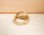 Kobelli Concordia Bridal Set lifestyle image, back angle of ring sleeves