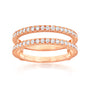0.75 Carat Lab Grown Diamond Insert Guard Barlett Ring - rose gold option