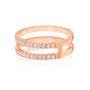 0.75 Carat Lab Grown Diamond Insert Guard Barlett Ring - rose gold option side view
