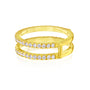 0.75 Carat Lab Grown Diamond Insert Guard Barlett Ring - yellow gold option side view