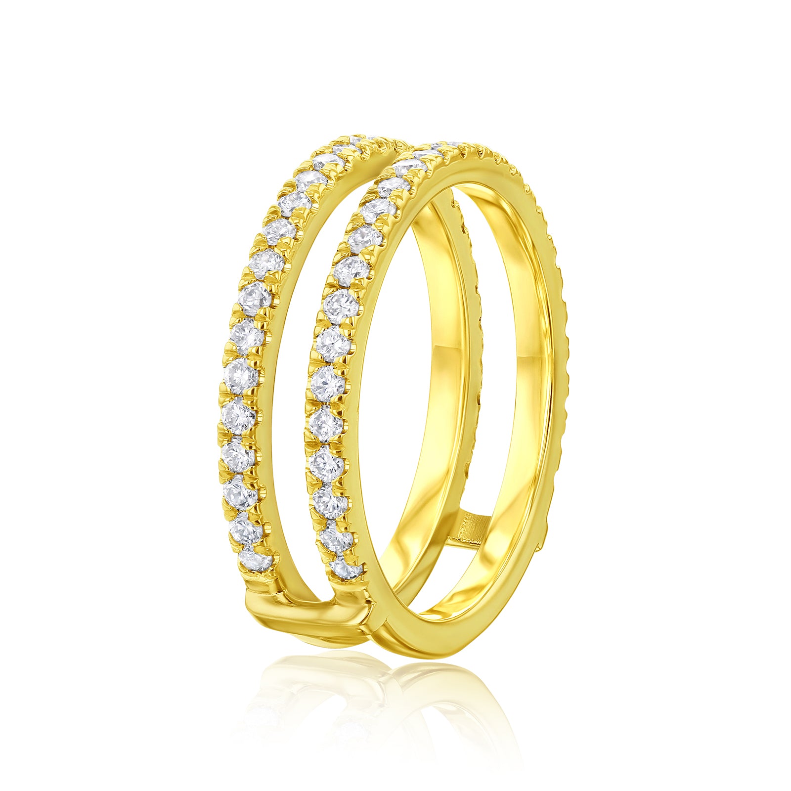 0.75 Carat Lab Grown Diamond Insert Guard Barlett Ring