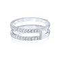 0.75 Carat Lab Grown Diamond Insert Guard Barlett Ring - white gold option side view