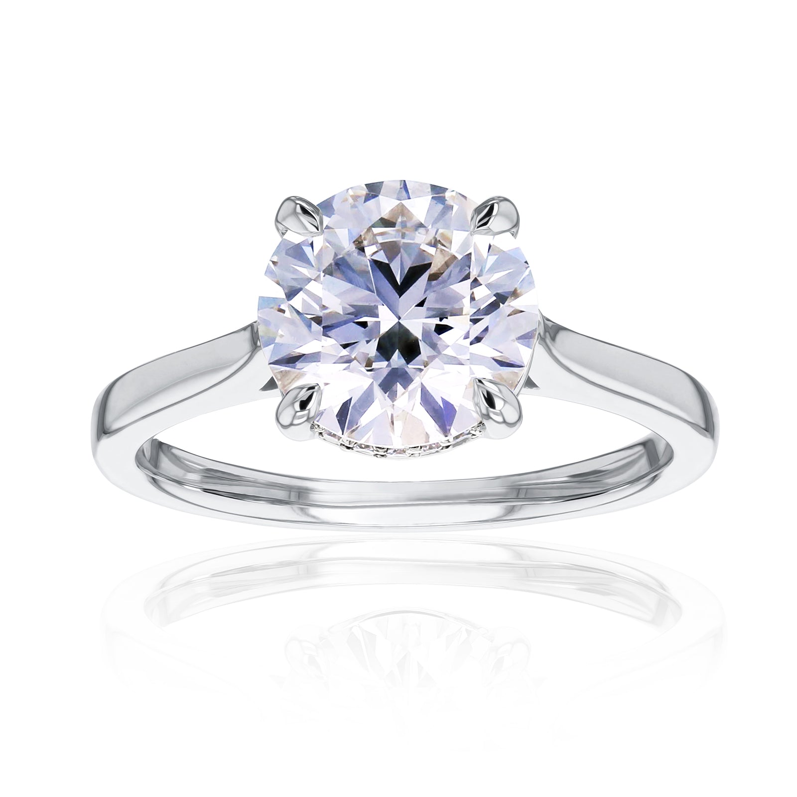 Kobelli Hidden Halo Mid-Height Engagement Ring (not too low not too high) - white gold option
