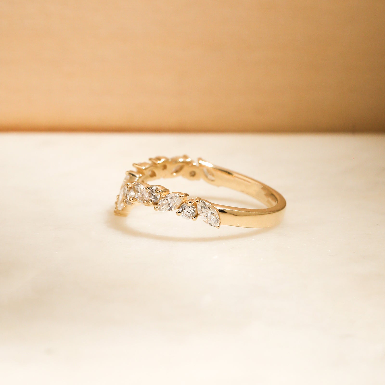0.75 Carat Lab Grown Diamond Alternating Wishbone Aviana Ring