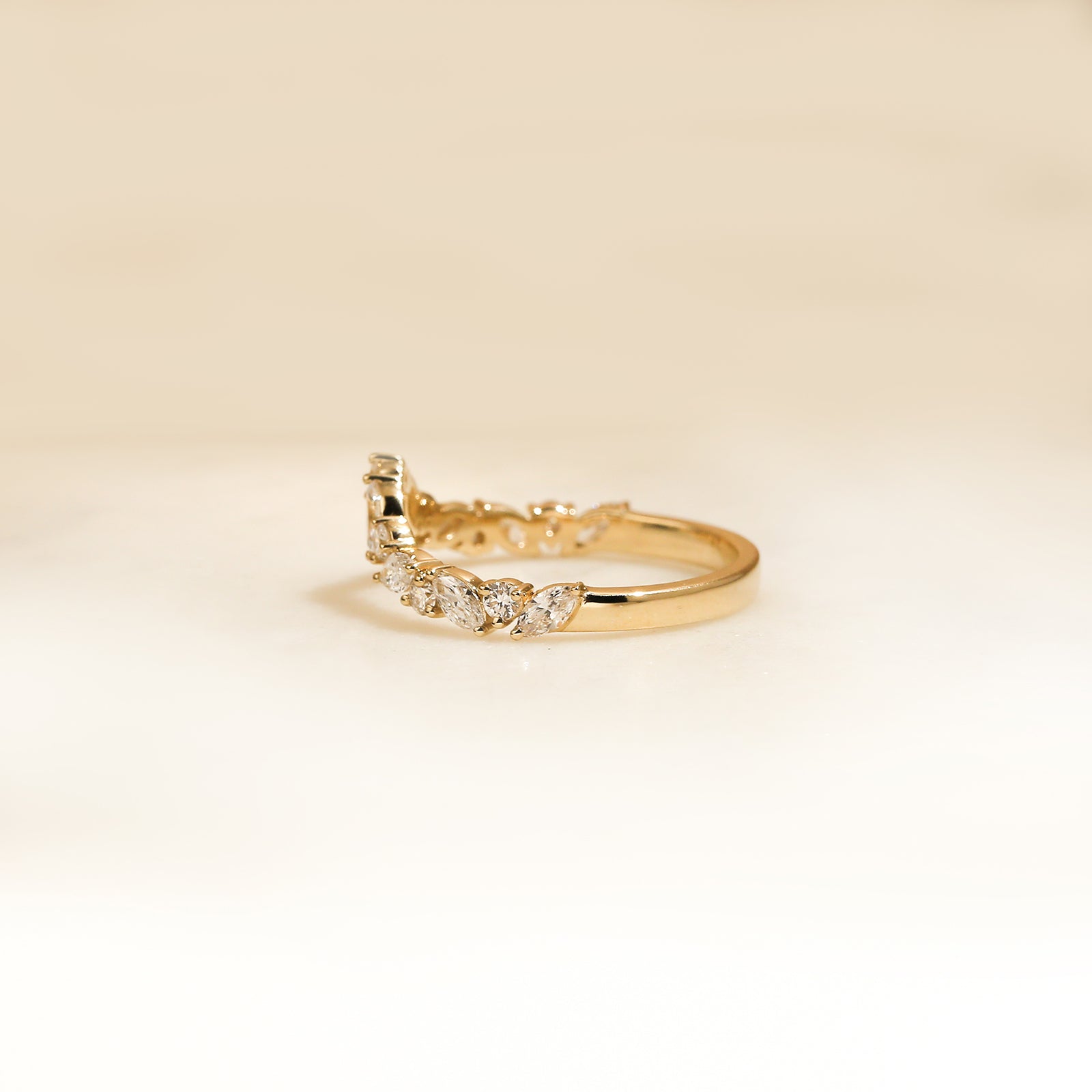 0.75 Carat Lab Grown Diamond Alternating Wishbone Aviana Ring