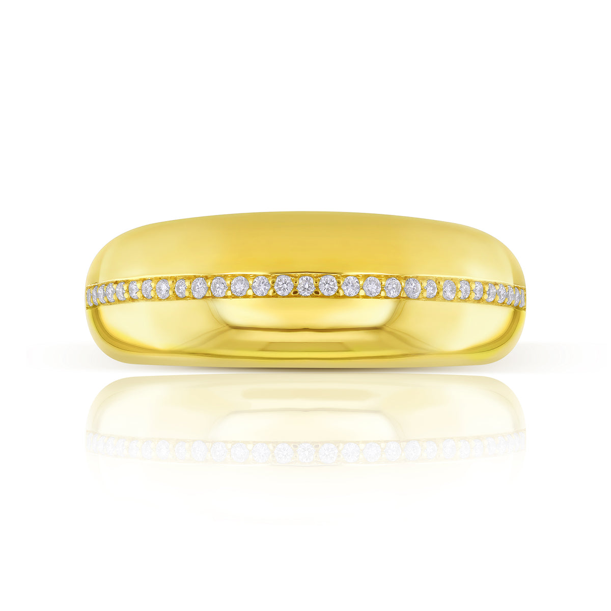 0.1 Carat Lab Grown Diamond Chunky Domed Macaron Ring (7.7 mm)