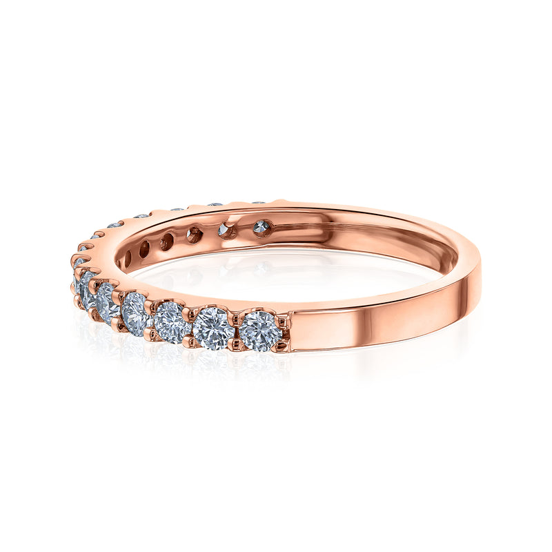 Rose gold option, half eternity