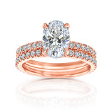 2.6 Carat Lab Grown Diamond Ori Bridal Set in Rose Gold