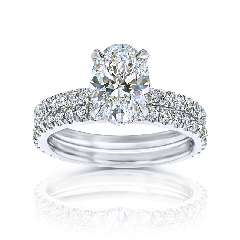 2.6 Carat Lab Grown Diamond Ori Bridal Set in White Gold