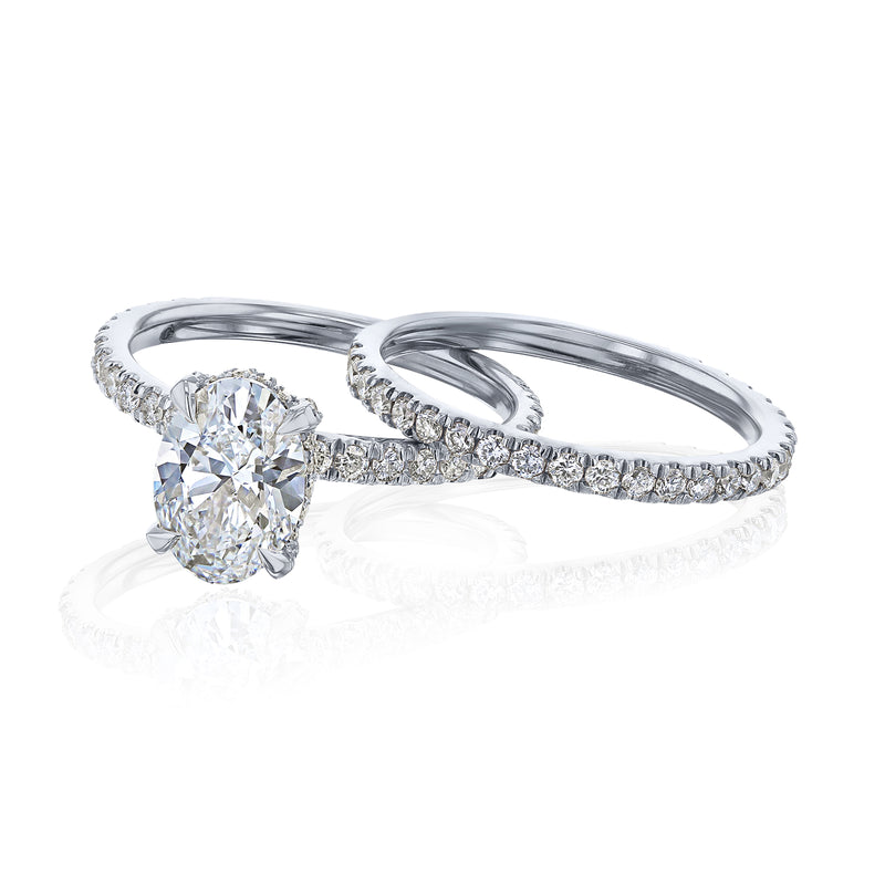 2.6 Carat Lab Grown Diamond Ori Bridal Set in White Gold - Set of 2 Rings