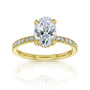 2.25 Carat Lab Grown Diamond Oval-cut Near Eternity Engagement Ring in Yellow Gold