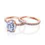 3.9 Carat Lab Grown Diamond Ori Bridal Set in Rose Gold  - Set of 2 Rings