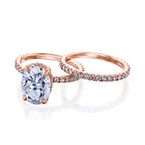 3.9 Carat Lab Grown Diamond Ori Bridal Set in Rose Gold  - Set of 2 Rings