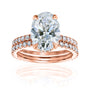 3.9 Carat Lab Grown Diamond Ori Bridal Set in Rose Gold