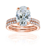 3.9 Carat Lab Grown Diamond Ori Bridal Set in Rose Gold