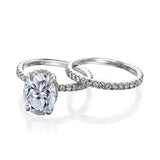 3.9 Carat Lab Grown Diamond Ori Bridal Set in White Gold - Set of 2 Rings
