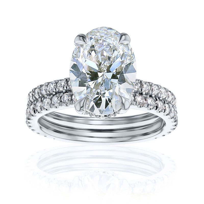 3.9 Carat Lab Grown Diamond Ori Bridal Set in White Gold
