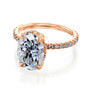 oval brilliant-cut in rose gold