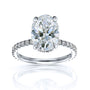 3.53 Carat Lab Grown Diamond Oval-cut Near Eternity Engagement Ring in White Gold