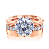 3.5 Carat Lab Grown Diamond Dorado Bridal Set in Rose Gold