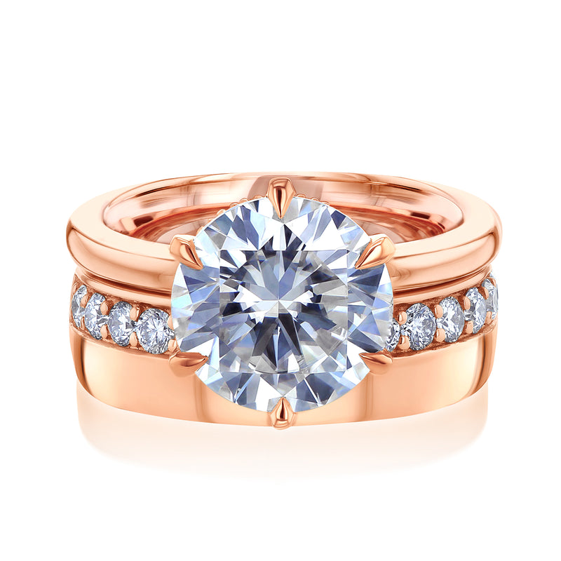 3.5 Carat Lab Grown Diamond Dorado Bridal Set in Rose Gold