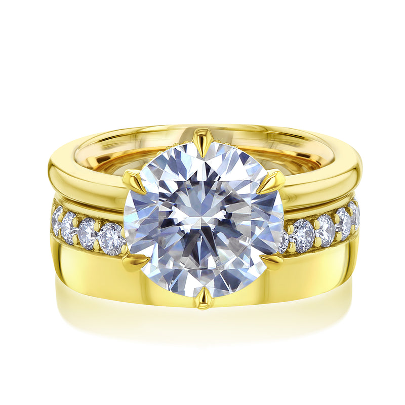 3.5 Carat Lab Grown Diamond Dorado Bridal Set in Yellow Gold