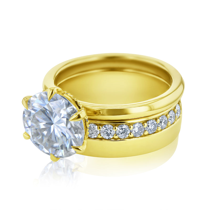 wide stacked bridal set