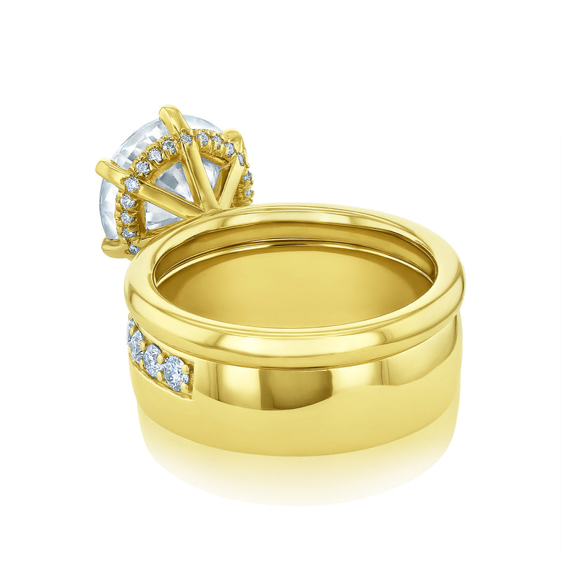 Kobelli hidden eternity halo over a floating setting