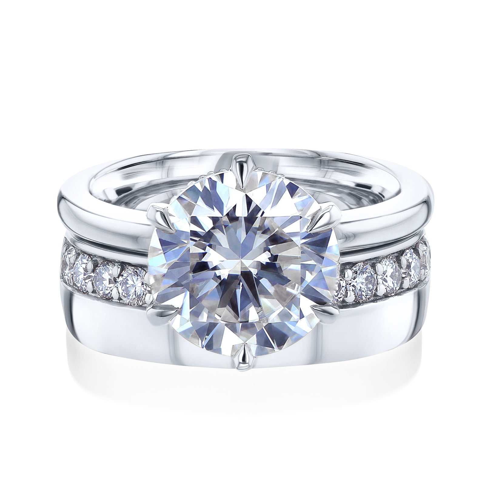 3.5 Carat Lab Grown Diamond Dorado Bridal Set in White Gold