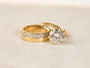 2 piece bridal set with 3ct center diamond