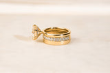 stylish stacked wide bridal set by Kobelli