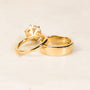 high polished solid gold metal with comfort fit sleeves