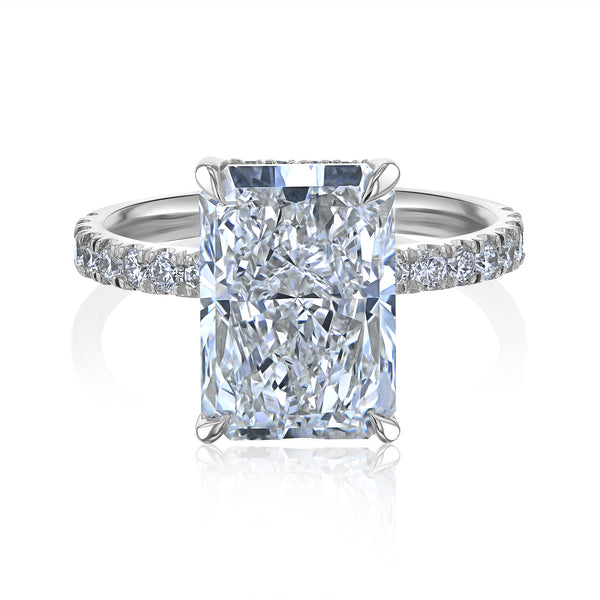 Kobelli Grown - Rowena Bold Series Radiant Halo Lab Diamond Ring