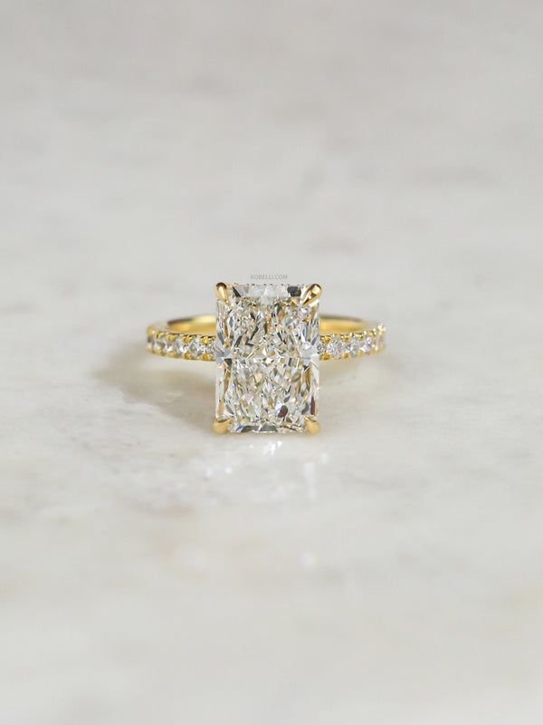 Kobelli Grown - Rowena Bold Series Radiant Halo Lab Diamond Ring