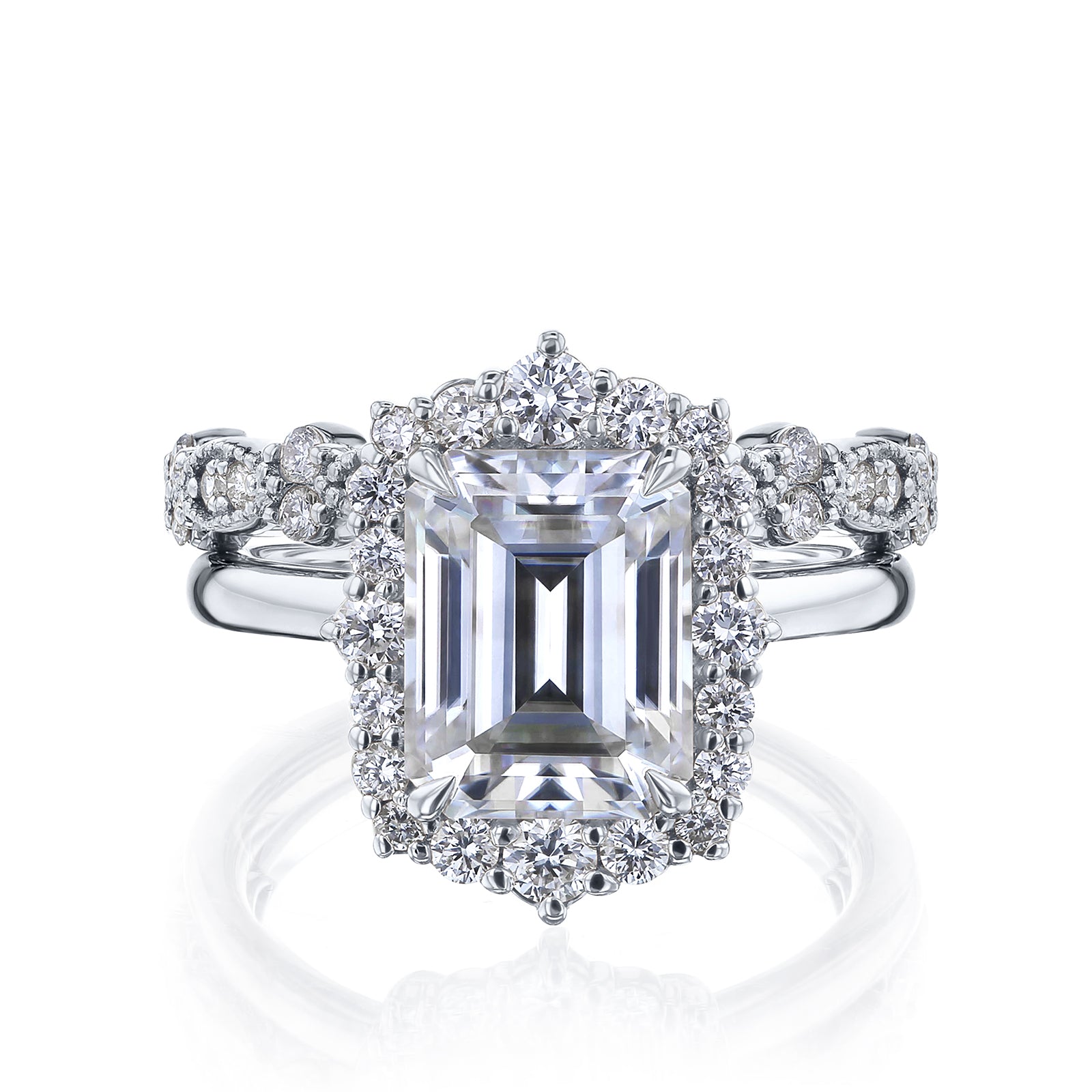 3.5 Carat Lab Grown Diamond Rococo Eilish Bridal Set