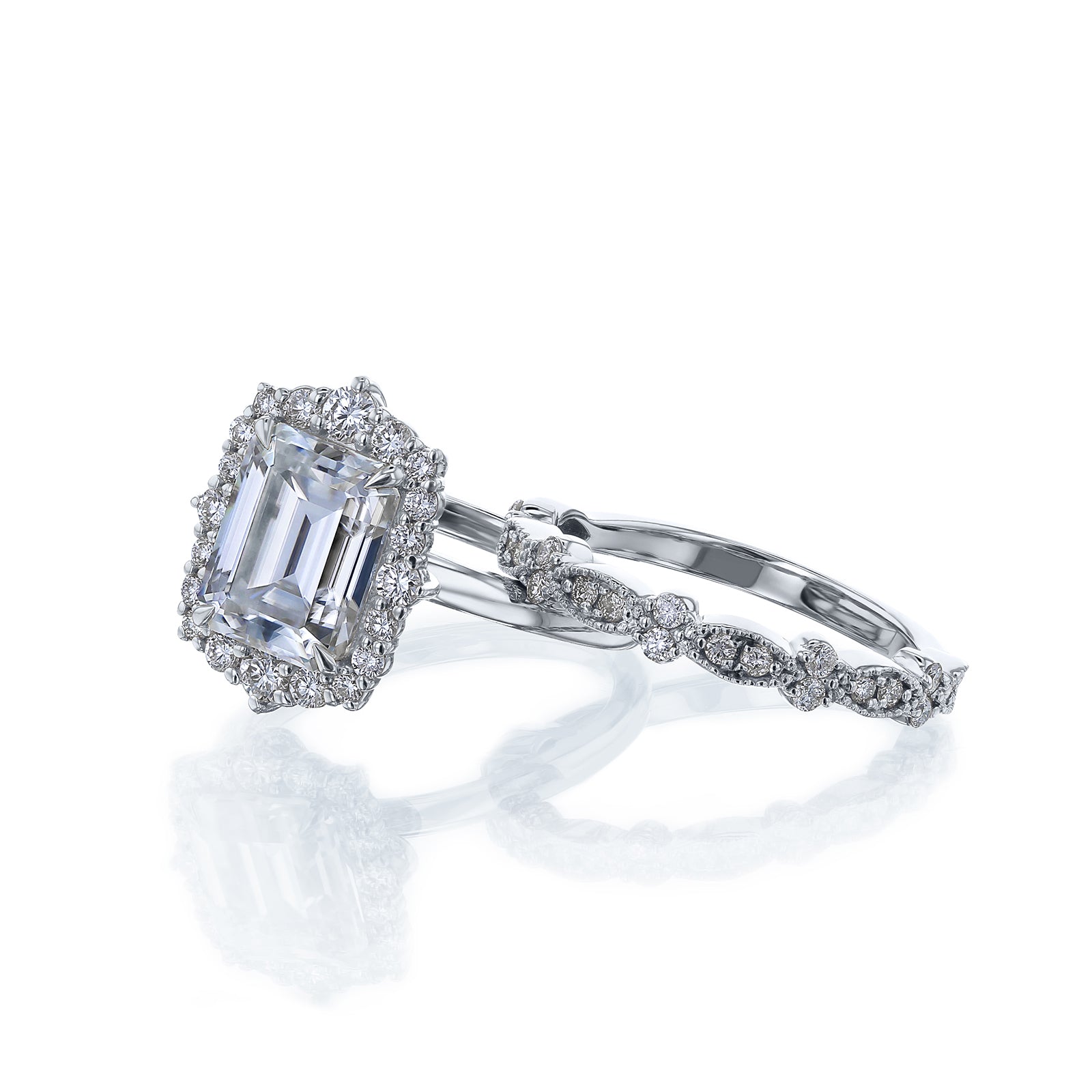 3.5 Carat Lab Grown Diamond Rococo Eilish Bridal Set