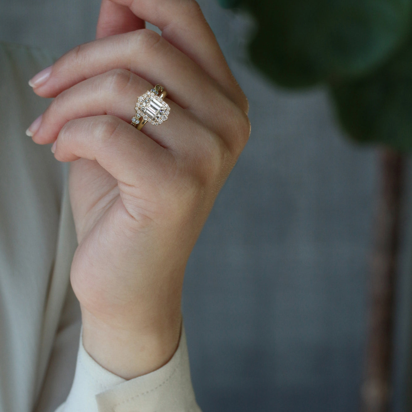 3.5 Carat Lab Grown Diamond Rococo Eilish Bridal Set