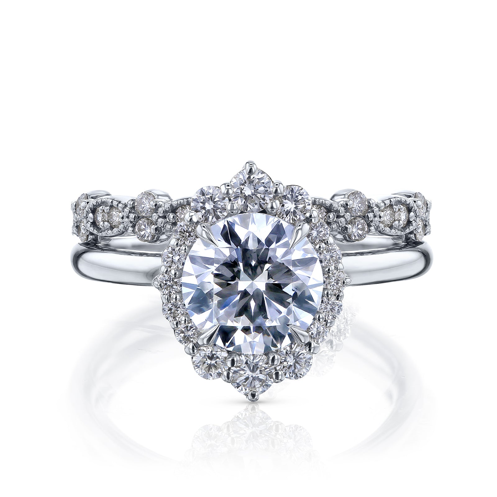 2.6 Carat Lab Grown Diamond Rococo Rochelle Bridal Set