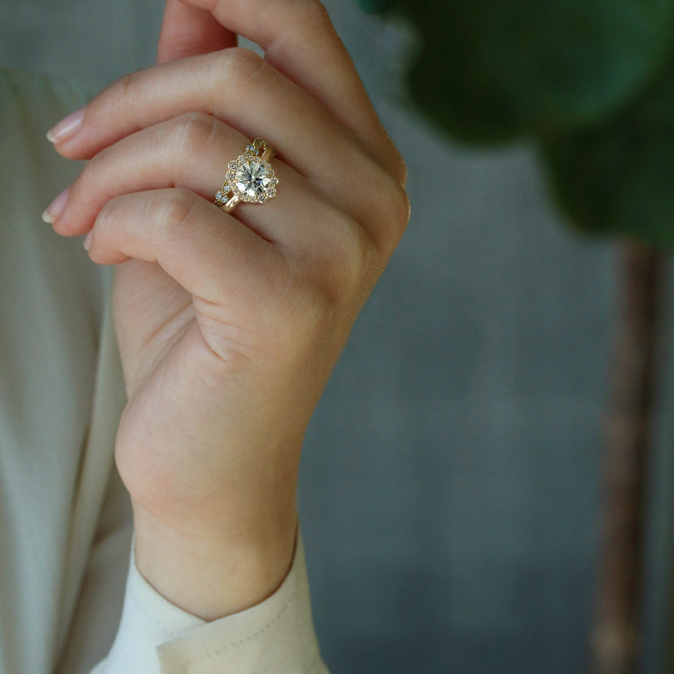 2.6 Carat Lab Grown Diamond Rococo Rochelle Bridal Set