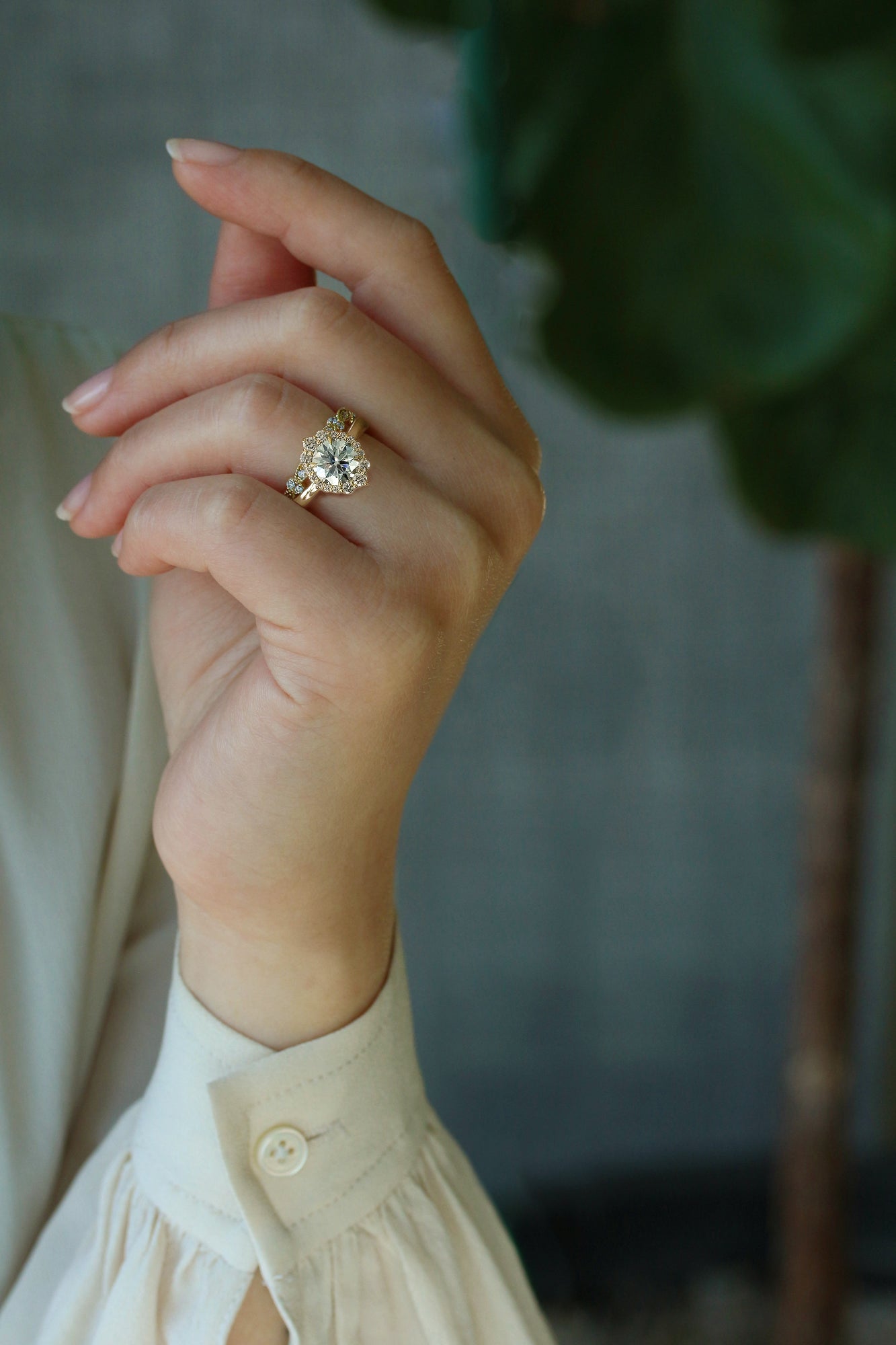 2.6 Carat Lab Grown Diamond Rococo Rochelle Bridal Set