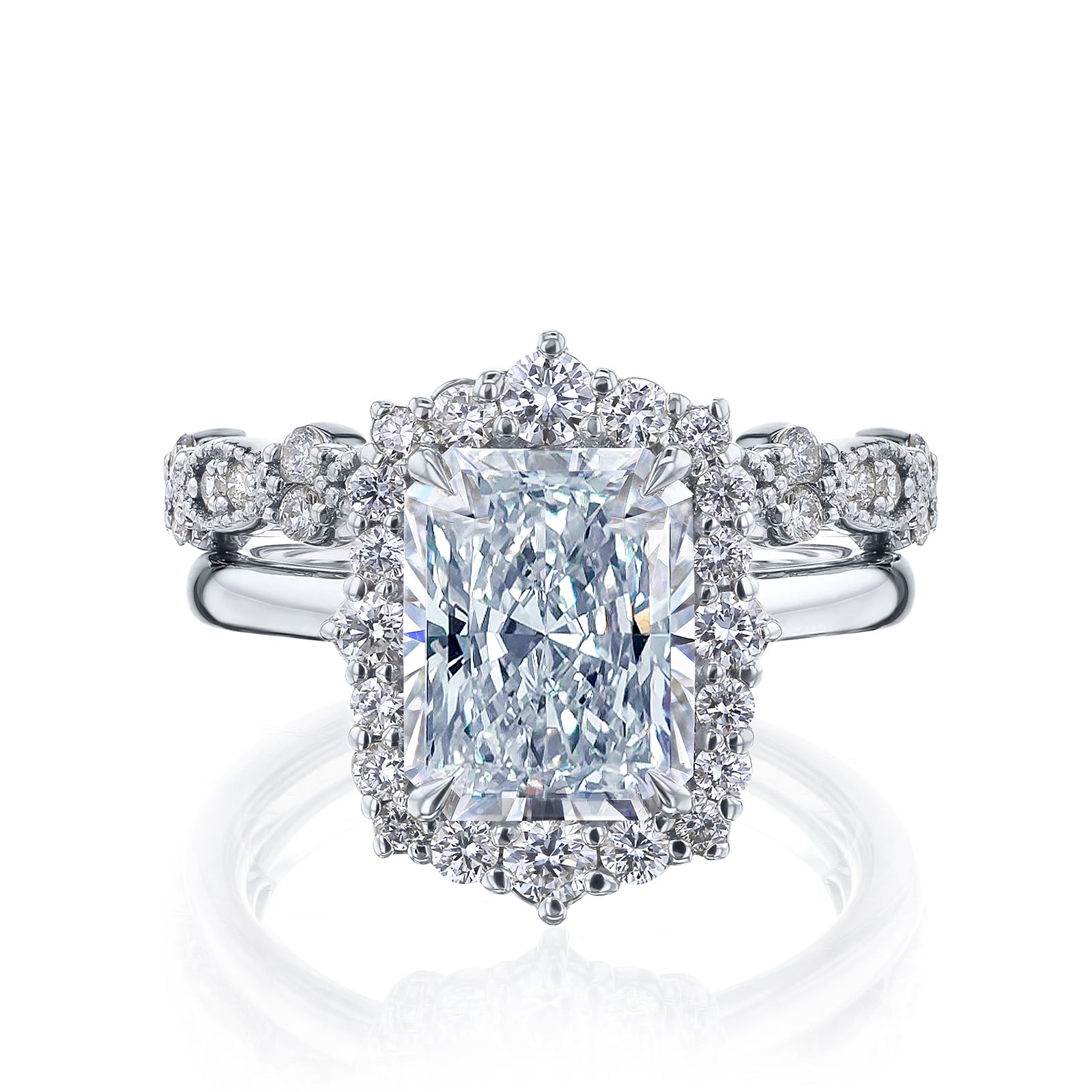 3.1 Carat Lab Grown Diamond Rococo Raen Bridal Set