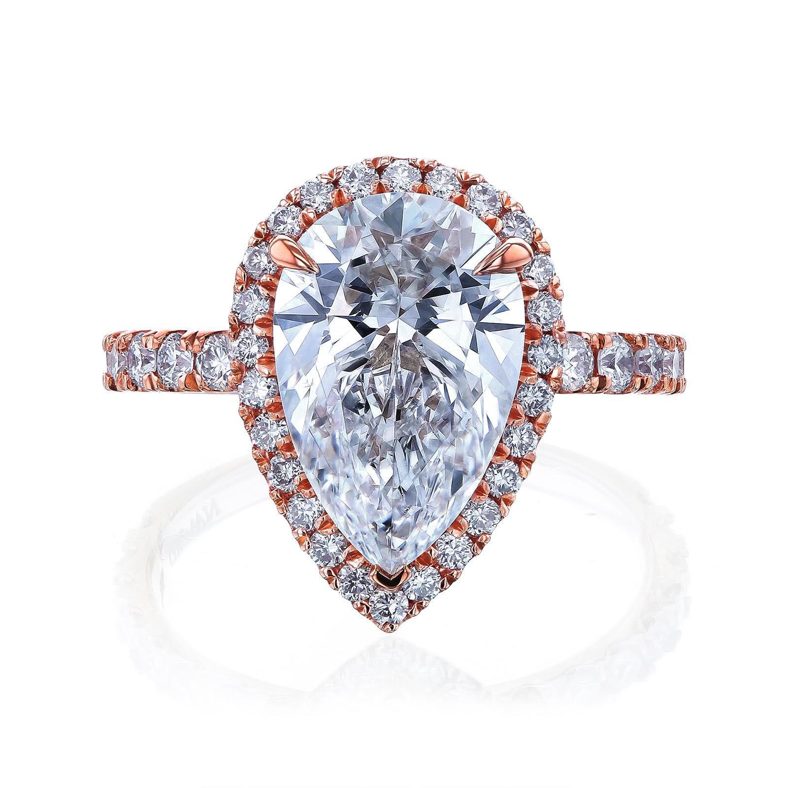 3.4 Carat Lab Grown Diamond Paige Ring in Rose Gold
