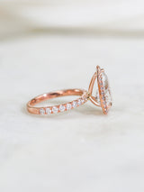 Kobelli Grown - Paige Bold Series Pear Halo Lab Diamond Ring