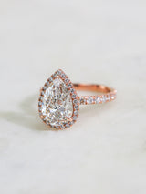 Kobelli Grown - Paige Bold Series Pear Halo Lab Diamond Ring