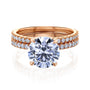 3.8 Carat Lab Grown Diamond Bridal Set in Rose Gold