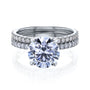3.8 Carat Lab Grown Diamond Bridal Set in White Gold