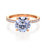 3.4 Carat Lab Grown Diamond Engagement Ring in Rose Gold