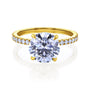 3.4 Carat Lab Grown Diamond Engagement Ring in Yellow Gold